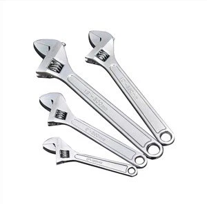 Oglekļa tērauda regulējama uzgriežņu atslēga ar hroma pārklājumu